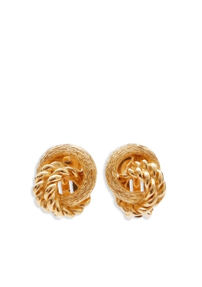 Christian Dior Pre-Owned twist clip-on earrings - Gold