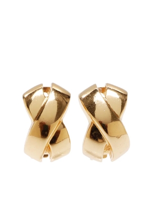 Christian Dior Pre-Owned twist clip-on earrings - Gold