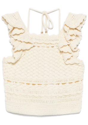 ZIMMERMANN waverly crochet top - Neutrals