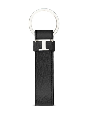 Tod's leather T-logo keyring - Black