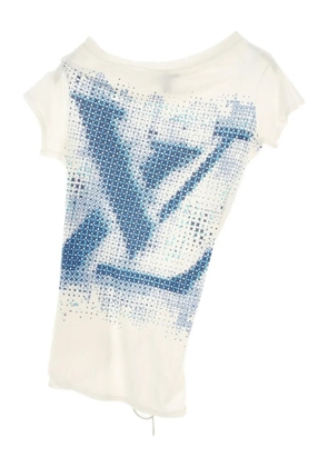 Louis Vuitton Pre-Owned logo-print asymmetry t-shirt - White