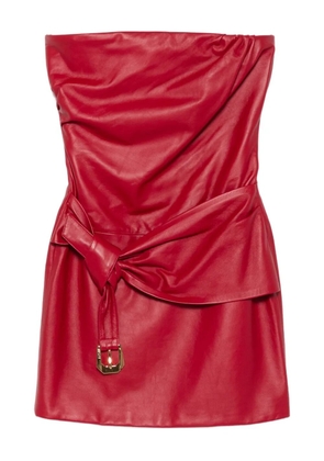 Versace belted strapless mini dress - Red