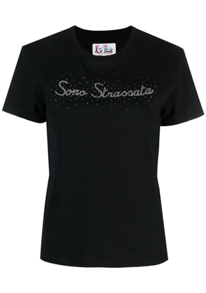 MC2 Saint Barth crystal-embellished cotton T-shirt - Black