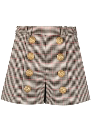 Balmain vertical-stripe print tapered-leg trousers - Neutrals