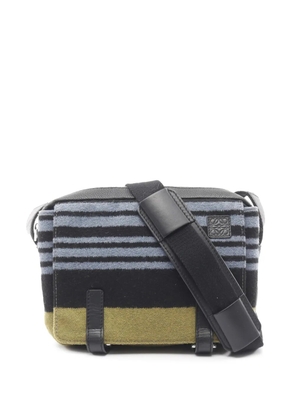 Loewe Pre-Owned 2010-2025 XS Wool Military Messenger Bag crossbody bag - Black
