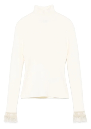 Chiara Ferragni lurex-detailing top - White