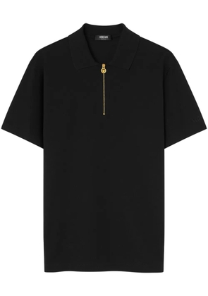 Versace Medusa zip-up polo shirt - Black