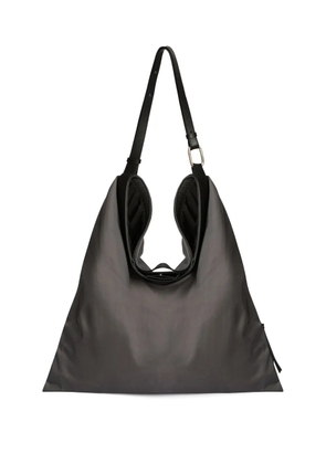 Jil Sander leather strap logo soft rolled bag - Grey