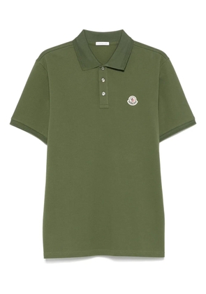 Moncler logo-appliqué polo shirt - Green
