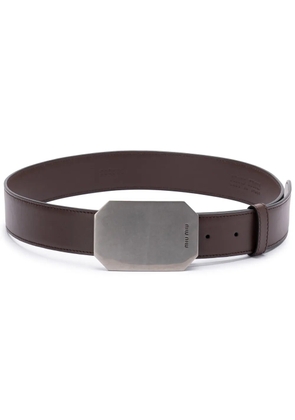 Miu Miu buckle-fastening leather belt - Brown