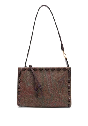 ETRO paisley-jacquard clutch bag - Brown