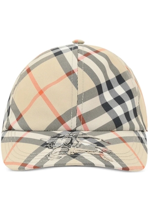 Burberry checked EKD baseball cap - Neutrals