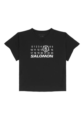 MM6 Maison Margiela X Salomon x Salomon logo-print T-Shirt - Black