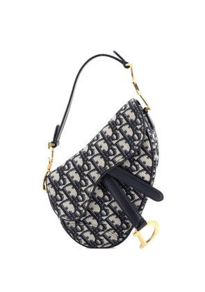 Christian Dior Pre-Owned Saddle Handbag Oblique Canvas Mini shoulder bag - Blue