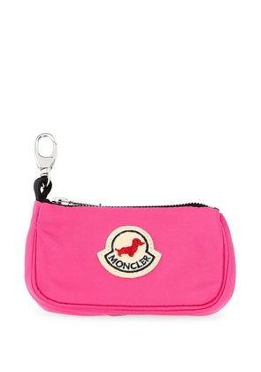 Moncler x Poldo logo-patch dog bag holder - Pink