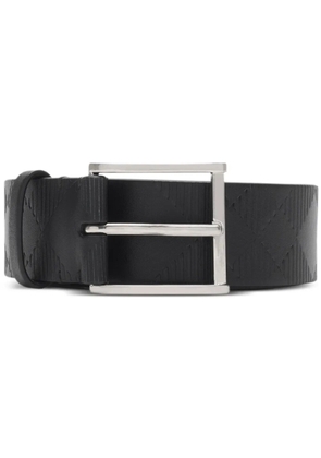 Burberry check leather belt - Black