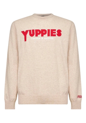 MC2 Saint Barth jacquard-lettering sweater - Neutrals