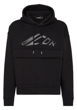 DSQUARED2 Icon-appliqué cotton hoodie - Black