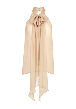 Nina Ricci halterneck silk top - Neutrals