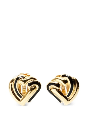 Christian Dior Pre-Owned 1970-1990 heart clip-on earrings - Gold