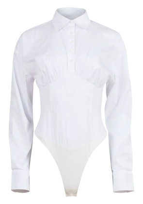 Fleur Du Mal poplin button-down bodysuit - White