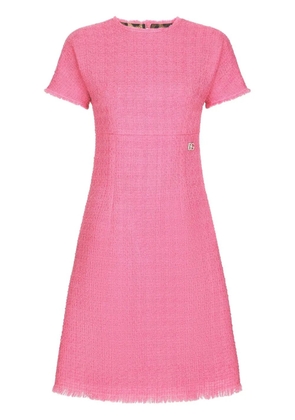 Dolce & Gabbana short-sleeve tweed minidress - Pink