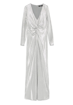 Lauren Ralph Lauren twist-detail gown - Silver