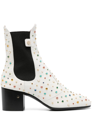 Laurence Dacade Angie 60mm leather boots - White
