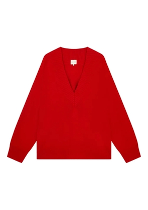 LouLou de Saison V-neck ribbed sweater - Red