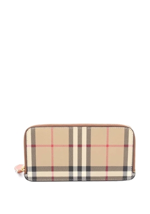 Burberry Pre-Owned checked leather card case - Brown