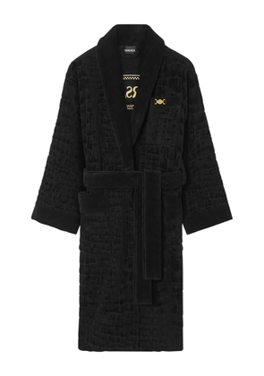 Versace Icon Medusa-plaque bathrobe - Black