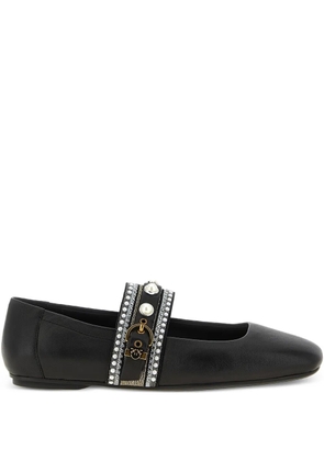 PINKO embellished-buckle ballet flats - Black