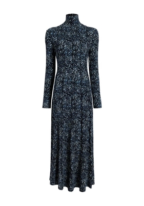 Proenza Schouler White Label Mabel turtleneck ruffled maxi dress - Blue