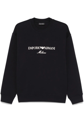 Emporio Armani embroidered-logo sweatshirt - Blue