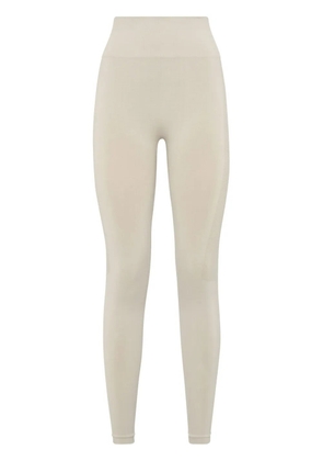 Plein Sport logo-waistband performance leggings - Neutrals