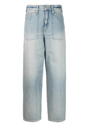 Kenzo wide-leg cropped jeans - Blue