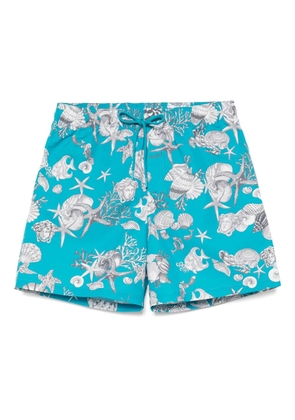 Versace coral theatre swim shorts - Blue