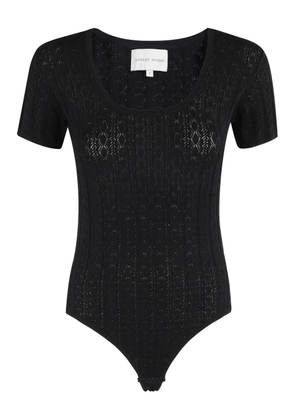 LouLou de Saison short-sleeve knitted bodysuit - Black