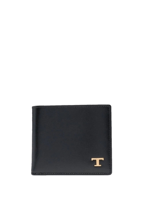 Tod's logo-plaque leather wallet - Black