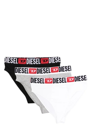 Diesel logo-waistband briefs (pack of three) - Black