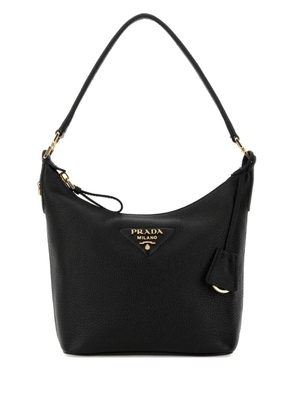 Prada calf leather logo tote bag - Black