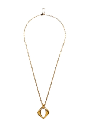 Saint Laurent Pre-Owned rhinestone pendant necklace - Gold