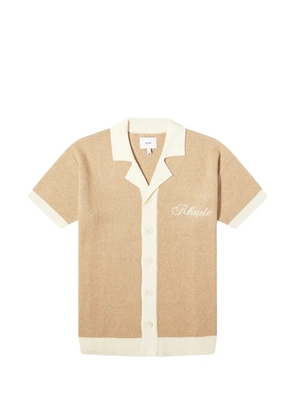 RHUDE contrast-trim knitted shirt - Neutrals