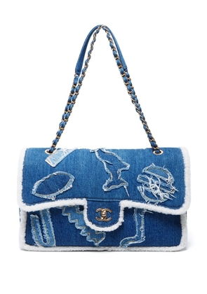 CHANEL Pre-Owned 2019 Hieroglyph Flap shoulder bag - Blue