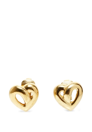 Christian Dior Pre-Owned 1970-1990s heart clip-on earrings - Gold