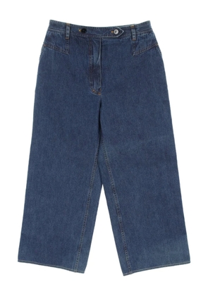 CHANEL Pre-Owned 1986-1988 cotton denim trousers - Blue