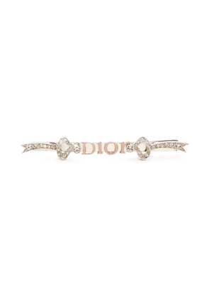 Christian Dior Pre-Owned crystal-embellished hair clip - Silver
