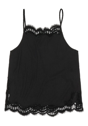 Bimba y Lola lace-trim top - Black