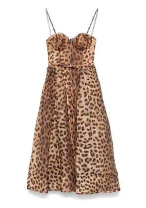 ZIMMERMANN Crush midi dress - Brown