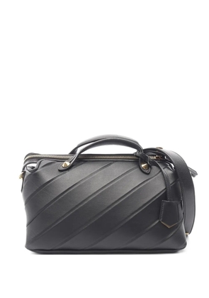 Fendi Pre-Owned 2000s quilted diagonal-pattern handbag - Black